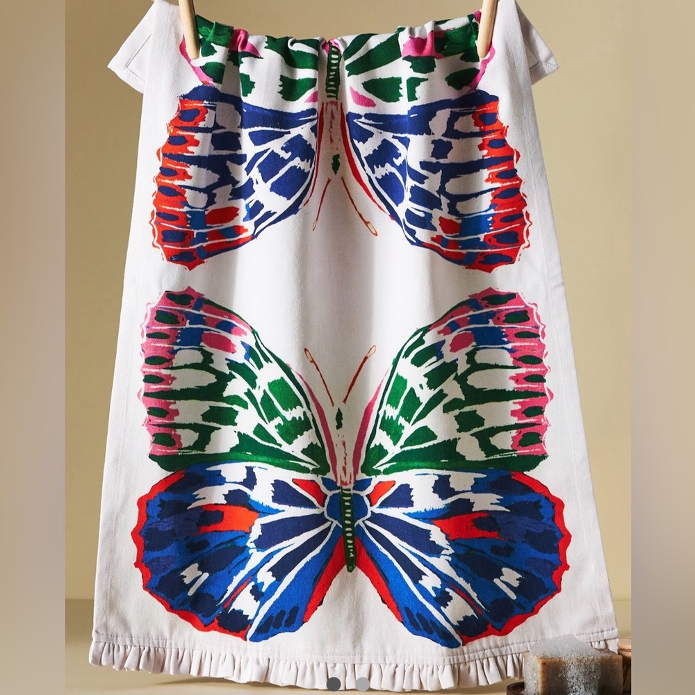 Anthropologie Butterfly Dish Towel.